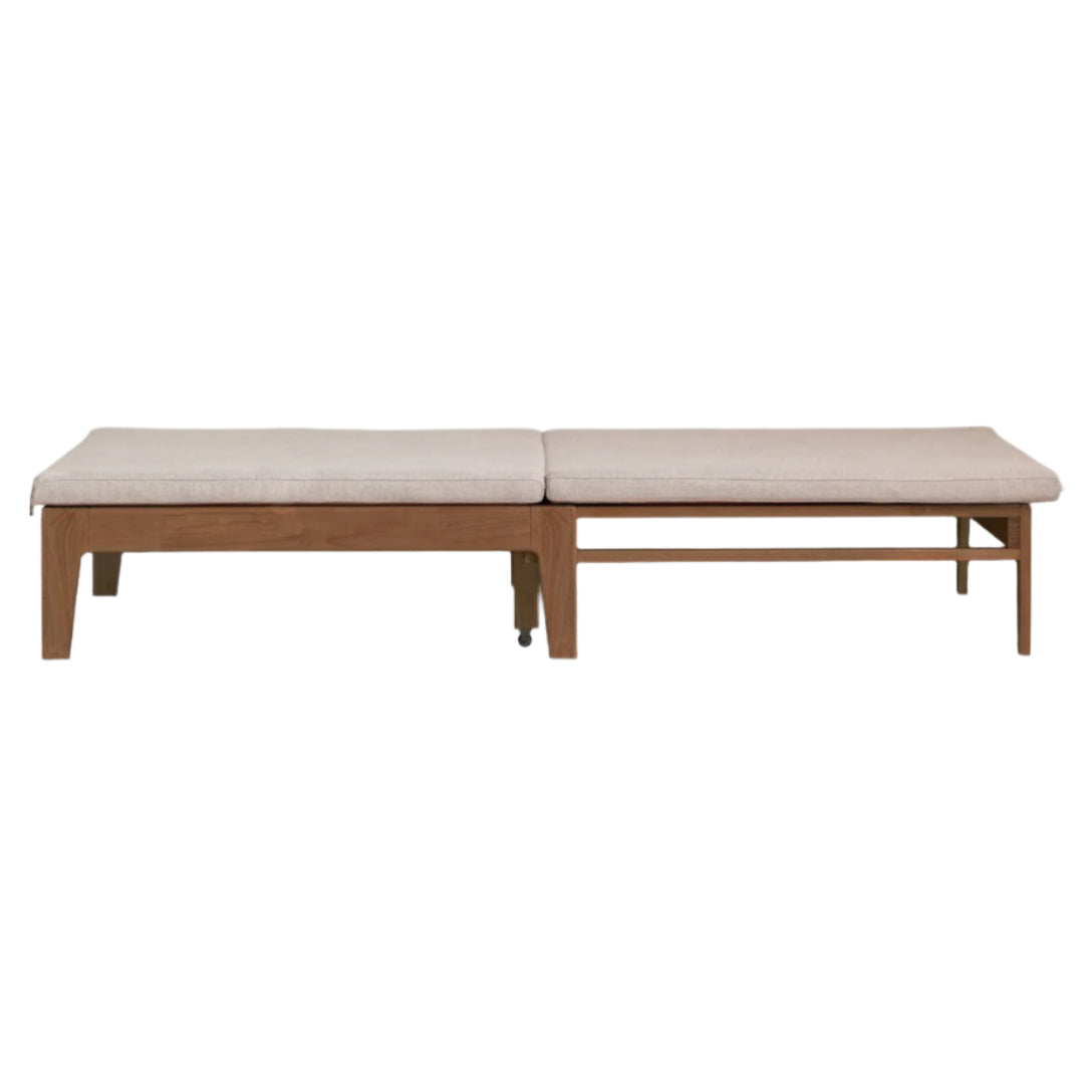 Oak, Solid RubberWood, Beech Solid Wood Sofa Bed Folding Single Bed