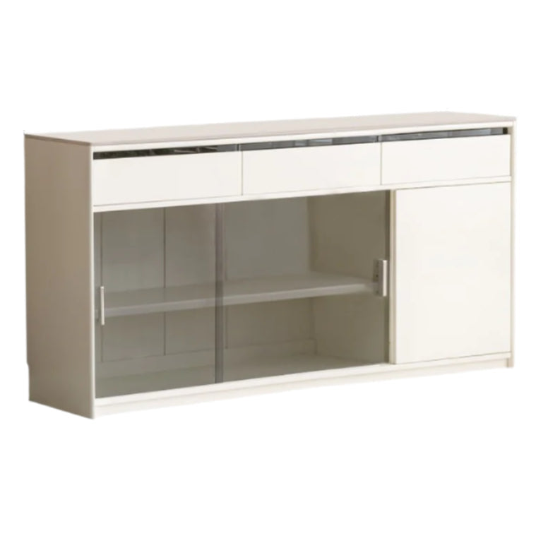 Solid Rubberwood Cream Style Rock Board Sideboard.