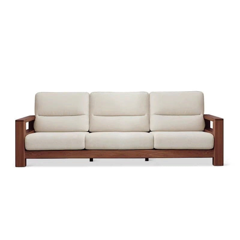Ash Solid Wood Corner Sofa.