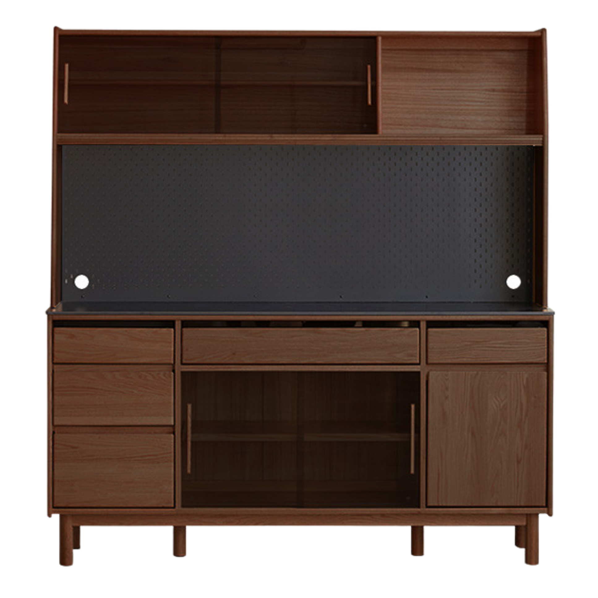 Oak, Ash Solid Wood Modern Rock Board Sideboard