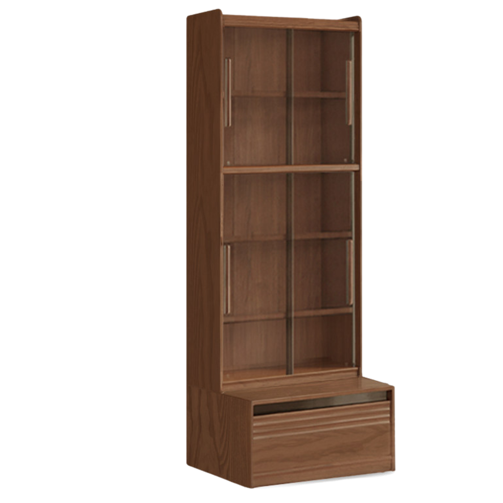 Black Walnut, Sandalwood, Oak, Ash Solid Wood Combination Bookcase with Floor Display and Luxury Storage