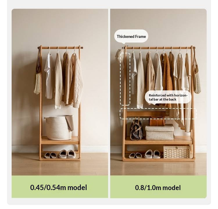 Solid Rubberwood Nordic Minimalist Standing Hanger