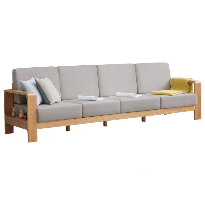 Oak, Poplar, Rubberwood, Beech Solid Wood Modern Fabric Sofa.