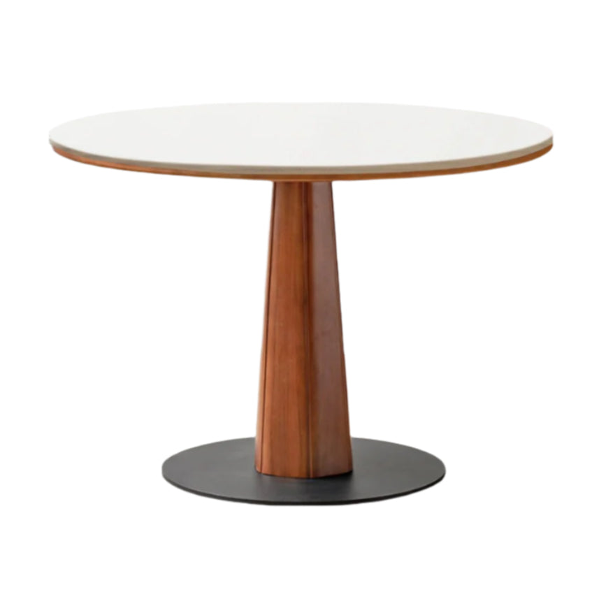 Poplar Solid Wood Medieval Style Rock Dining Table