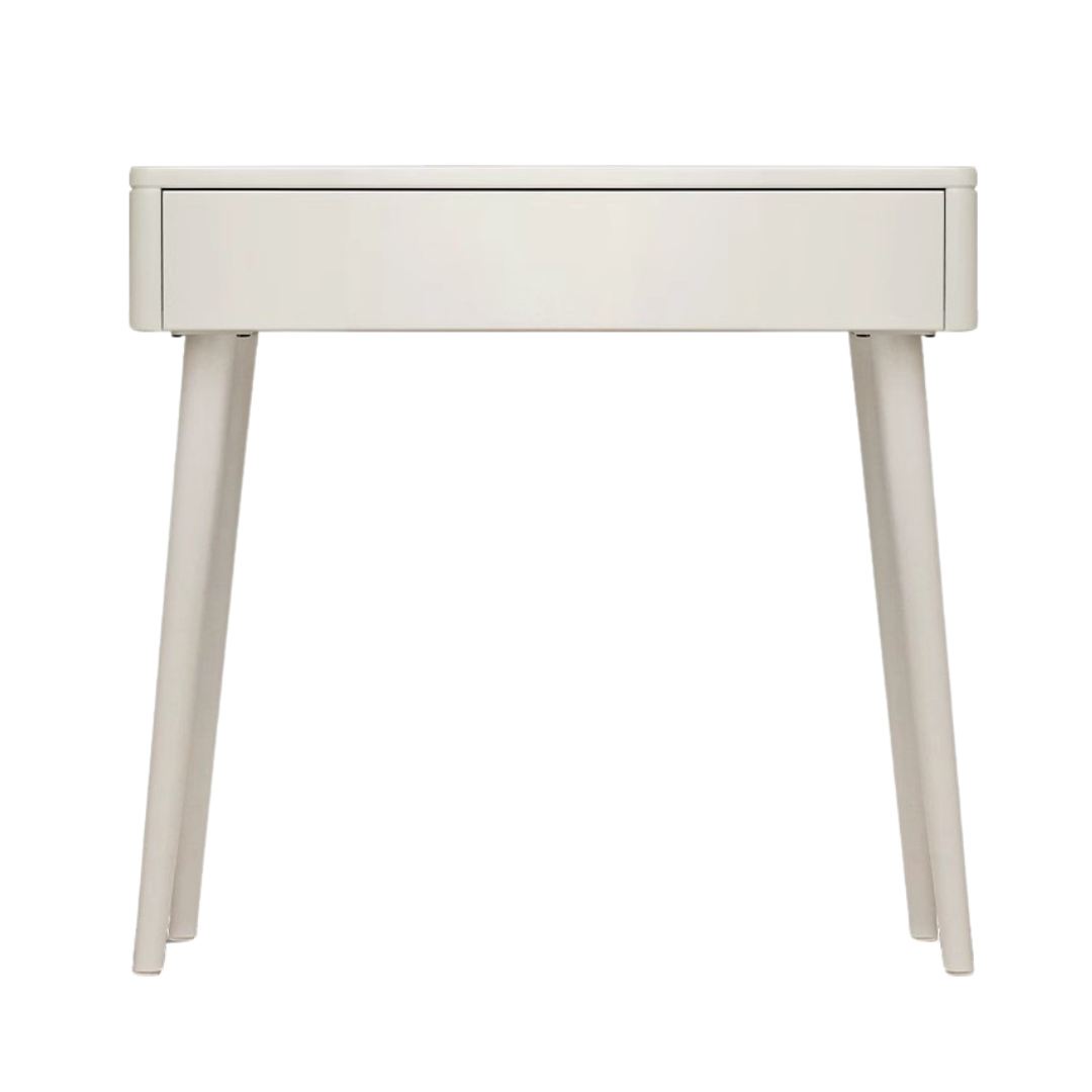 Solid RubberWood Telescopic Vanity Table + LED Makeup Mirror