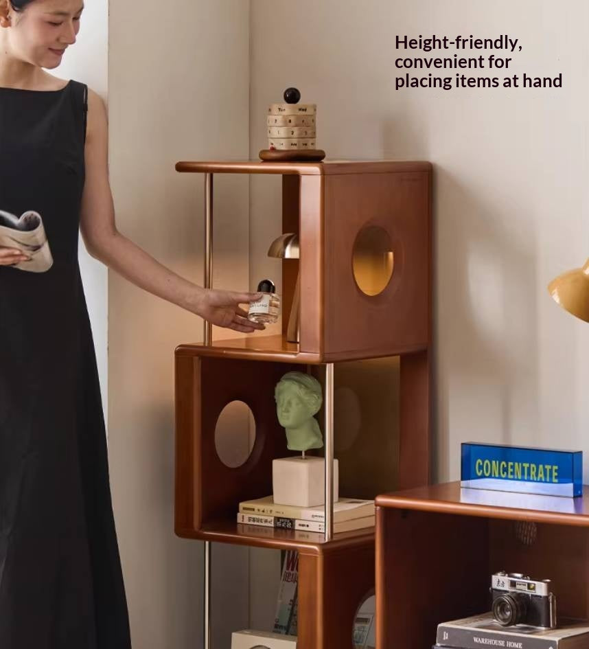 Poplar Solid Wood Antique Style Bookshelf