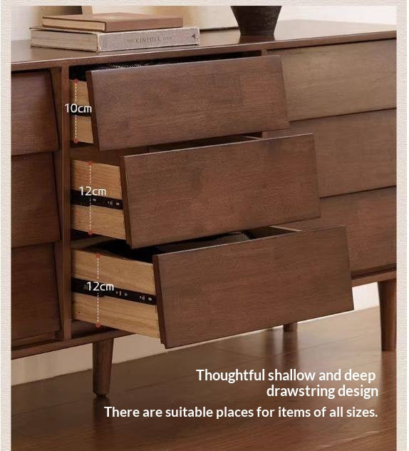 Solid Rubberwood Antique Style Chest of Drawers