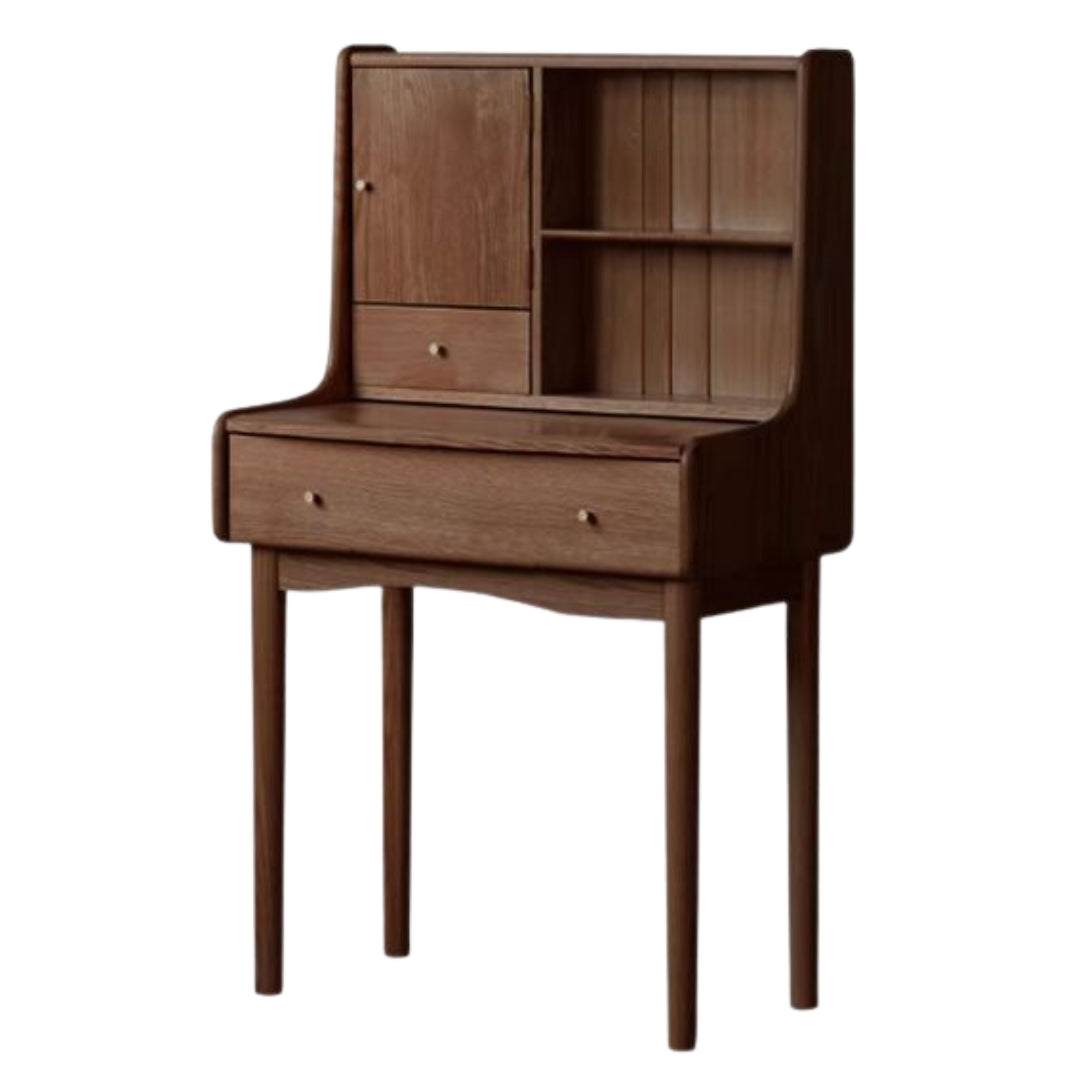 Oak Solid Wood, Solid Rubberwood Vanity Table, Makeup Table.