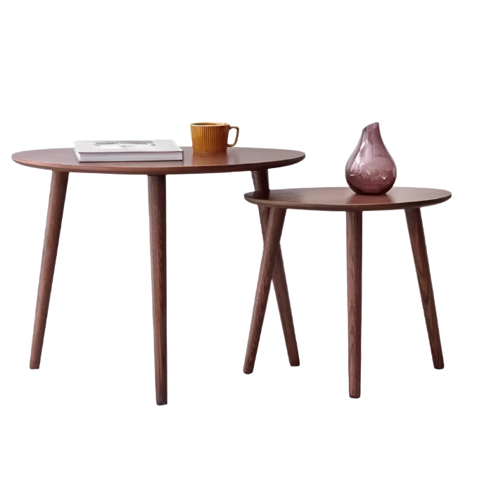 Solid Rubberwood, Oak Solid Wood Small Nordic Side Table