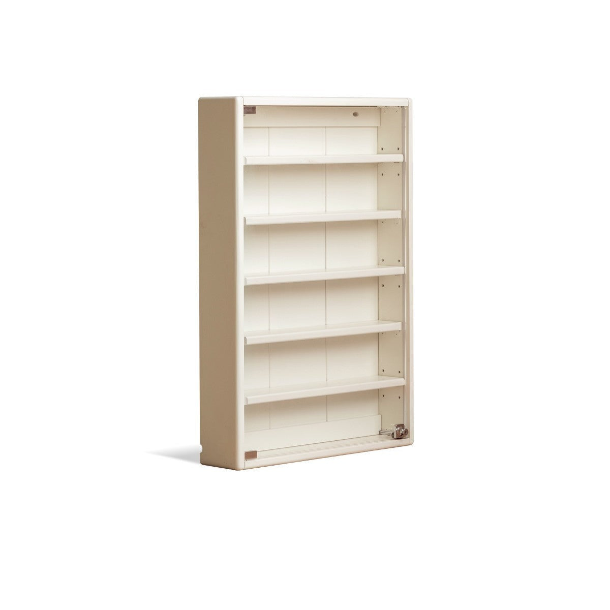 Poplar solid wood wall-mounted display cabinet Creamy Style ultra-thin "