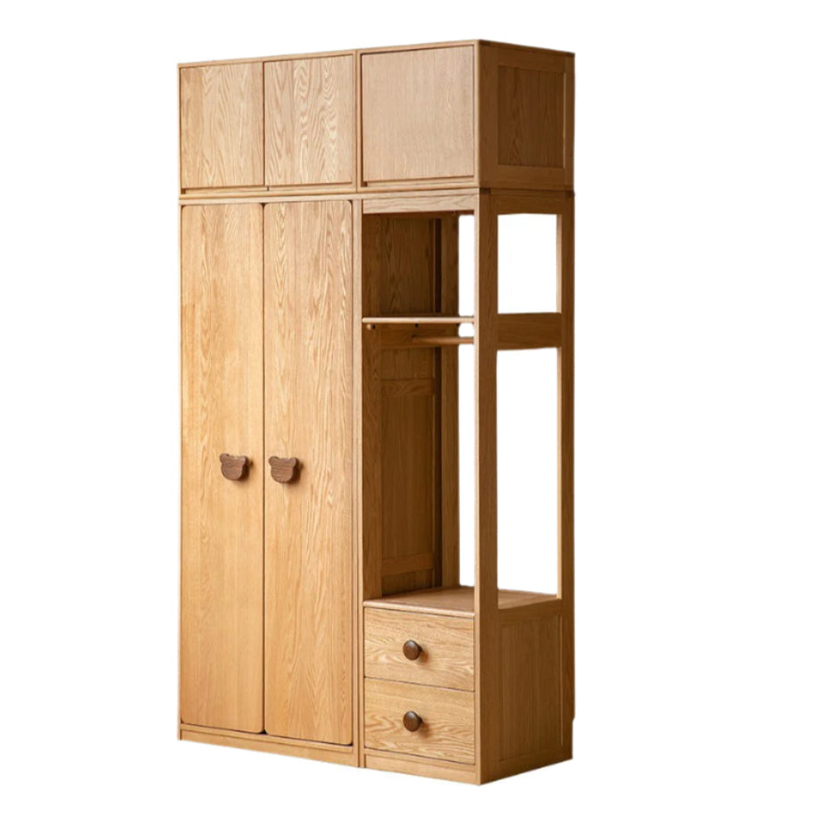Oak Solid Wood Kids Wardrobe