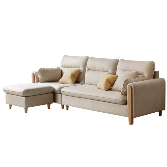 Ash Solid Wood Technology Fabric Corner Sofa.