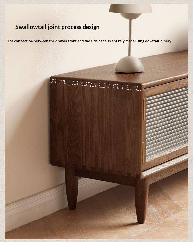 Ash Solid Wood Modern Minimalist TV Stand