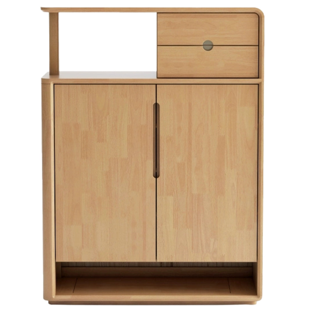 Oak Solid Wood, Solid Rubberwood Partition Entry Porch Shoe Cabinet