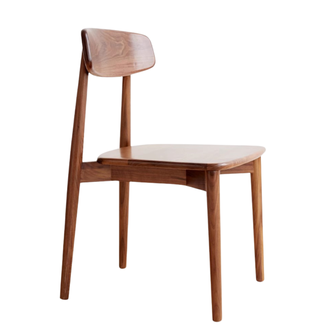 Set 4 pcs Black Walnut, White Ash, Ash, Oak, Cherry, Beech, Solid Rubberwood Dining Chair