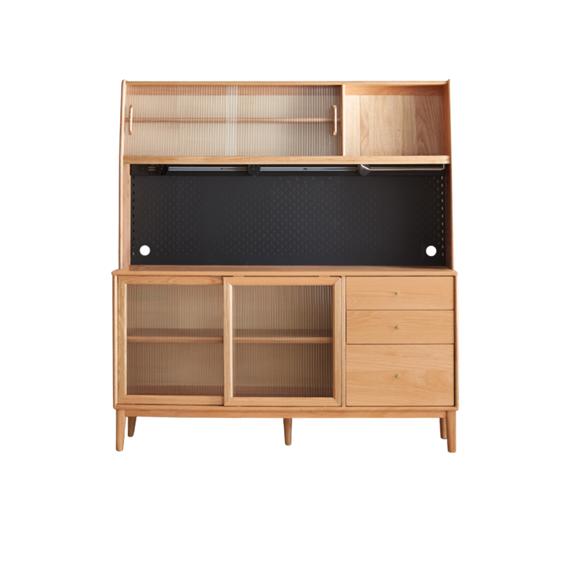 Solid Rubberwood, Oak Solid Wood, Beech Solid Wood Buffet Cabinet, Sideboard