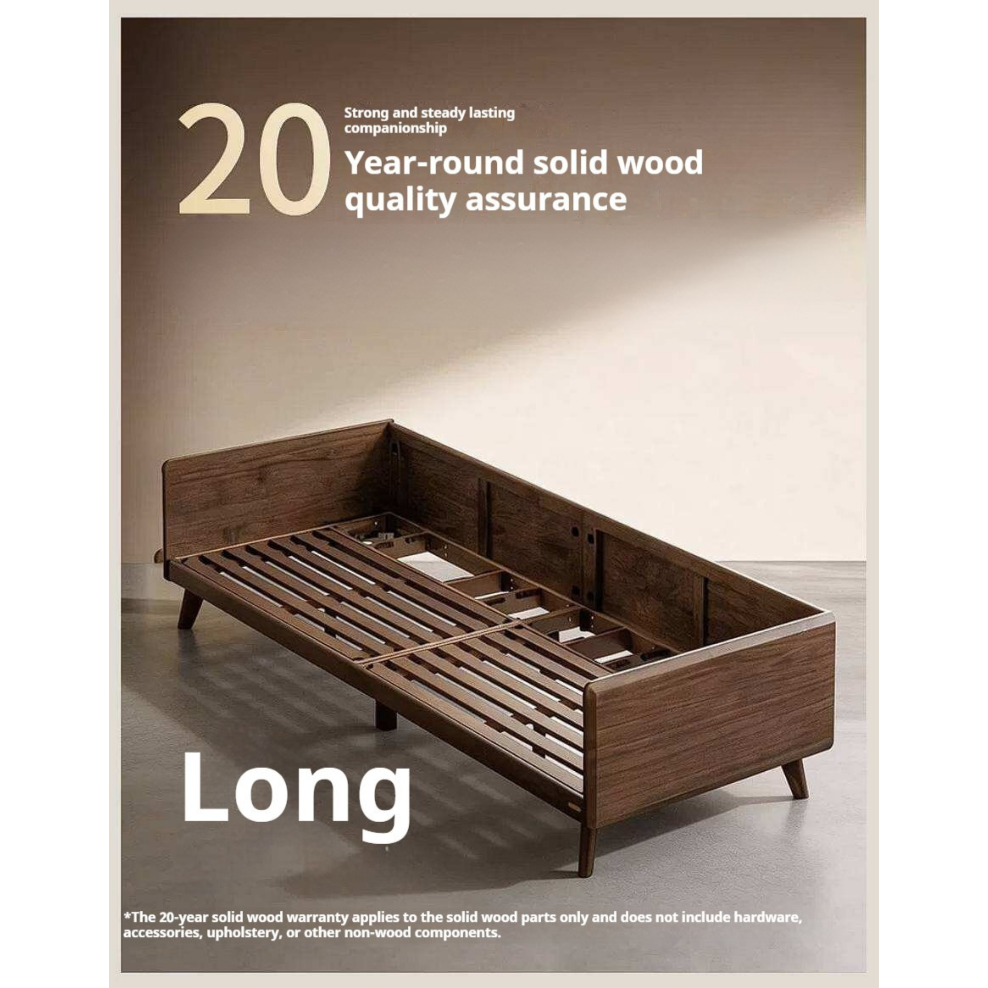 Black Walnut Solid Wood Sofa Genuine leather, fabric with Italian Light Luxury high back Design
