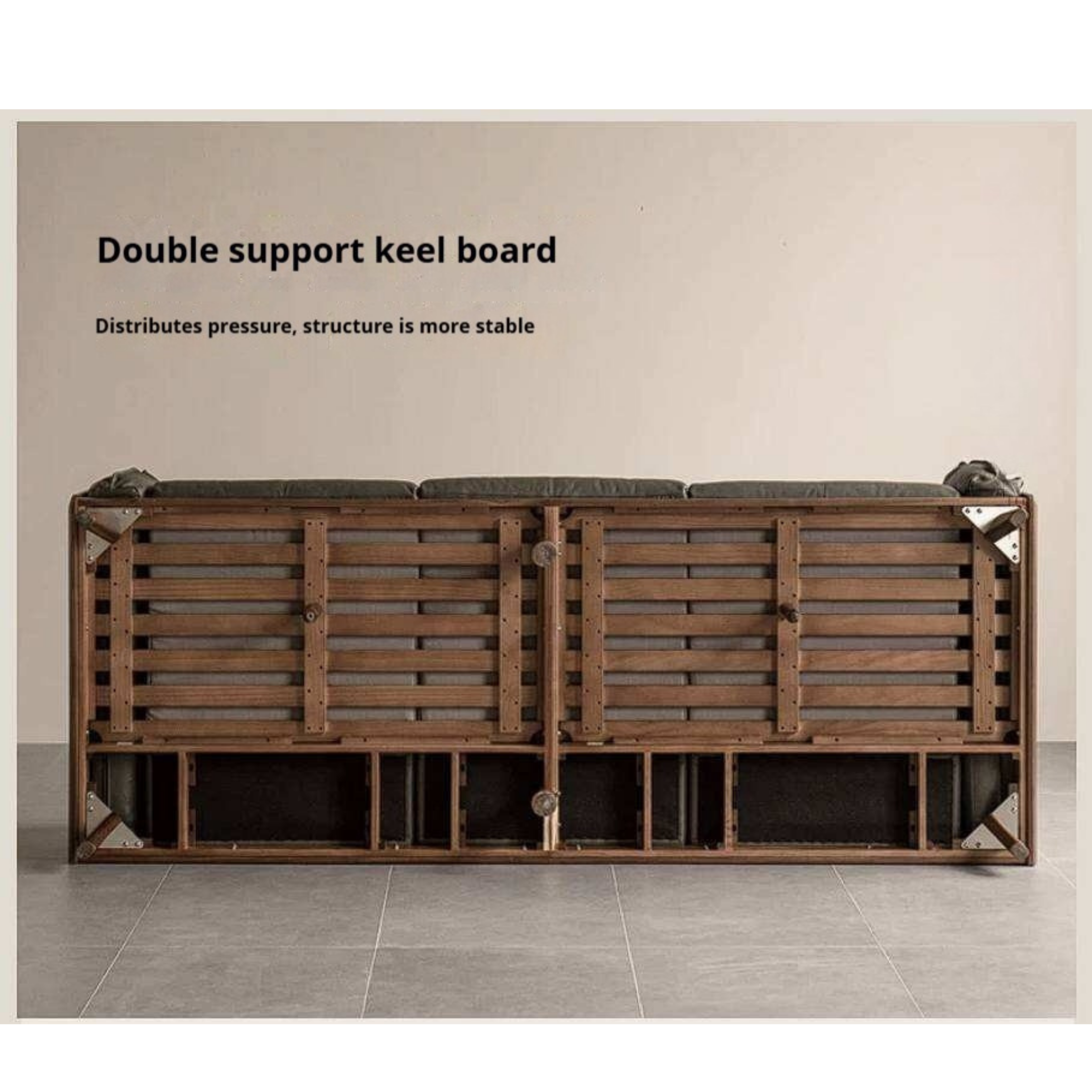 Black Walnut Solid Wood Sofa Genuine leather, fabric with Italian Light Luxury high back Design