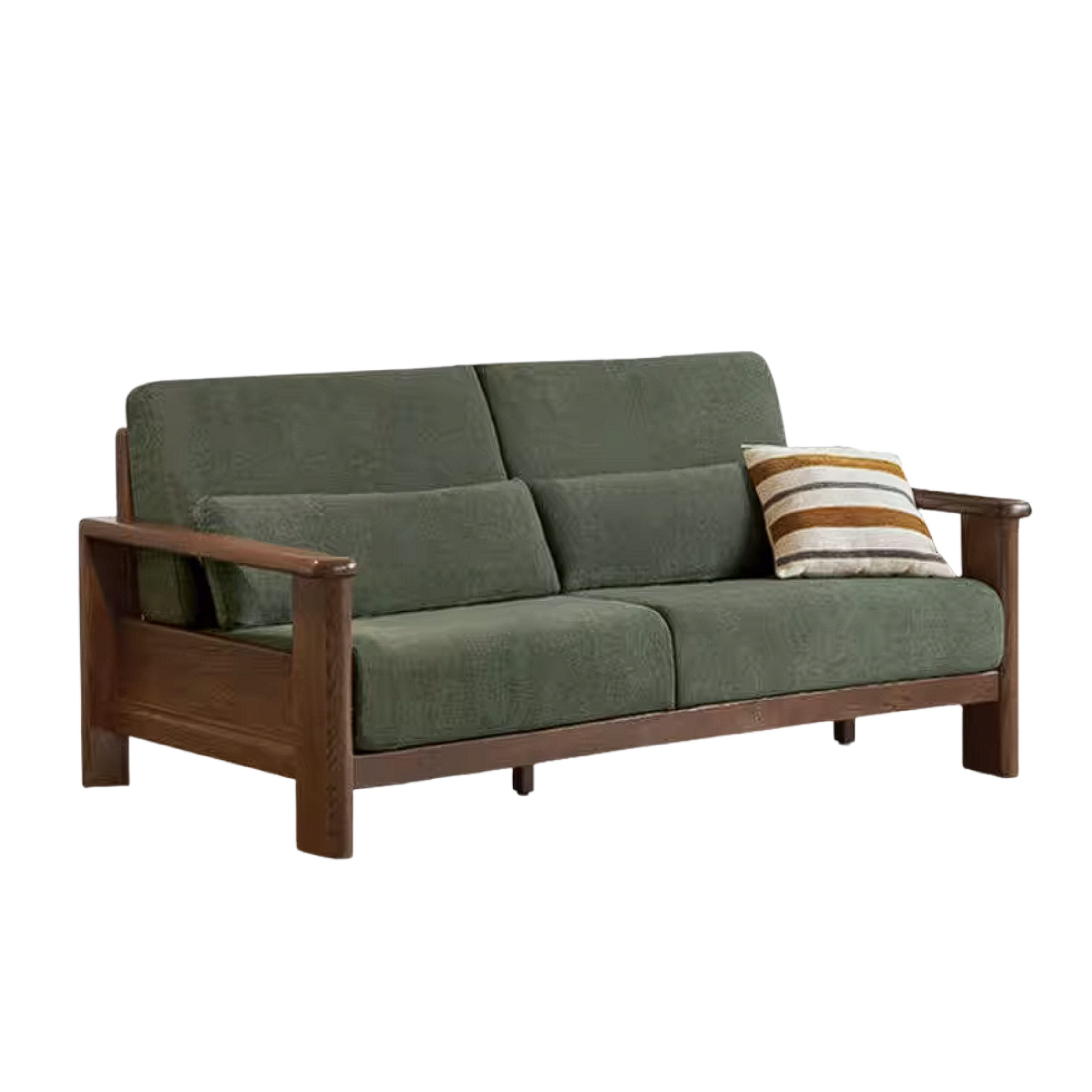 Oak Solid Wood Sofa with Modern Casual Style