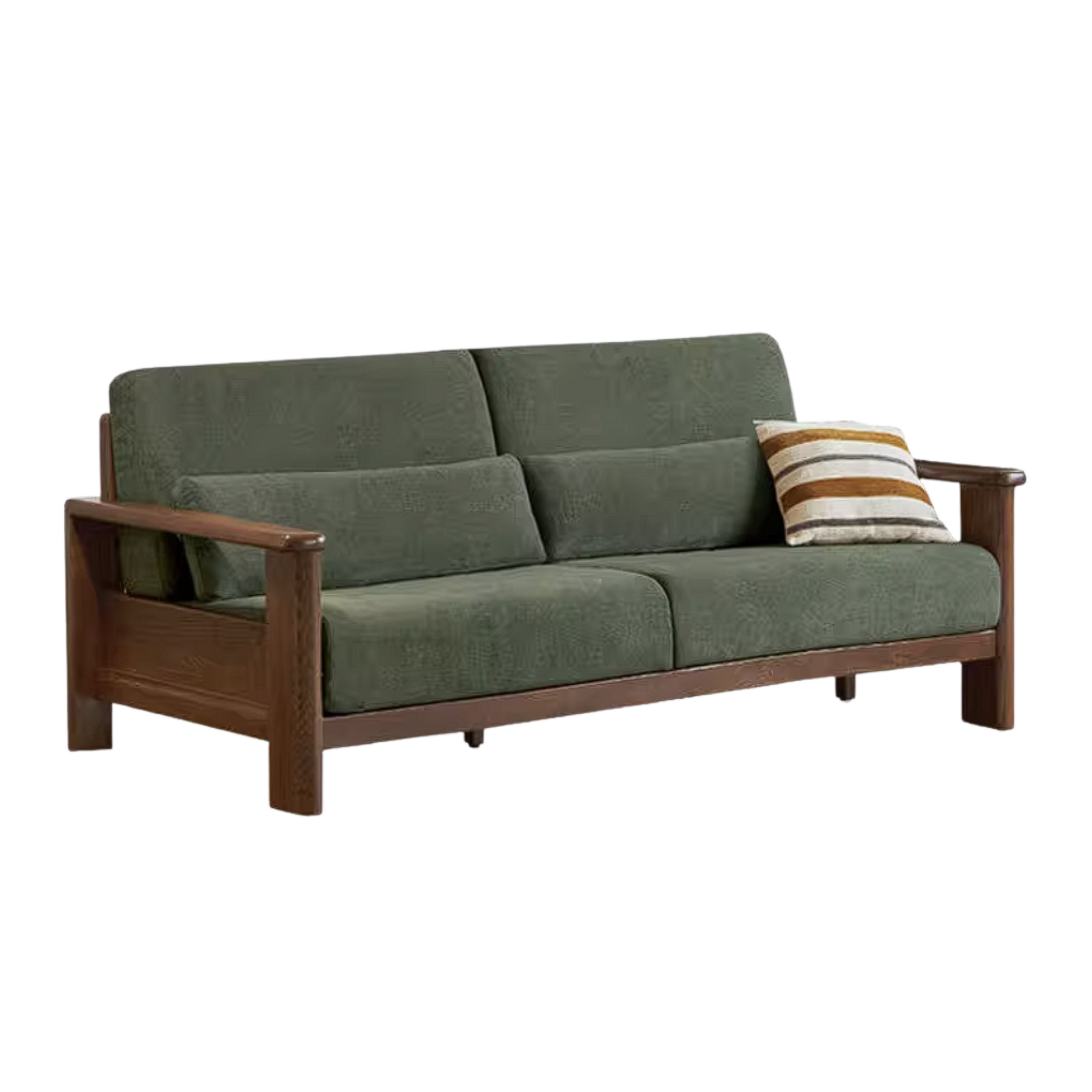Oak Solid Wood Sofa with Modern Casual Style