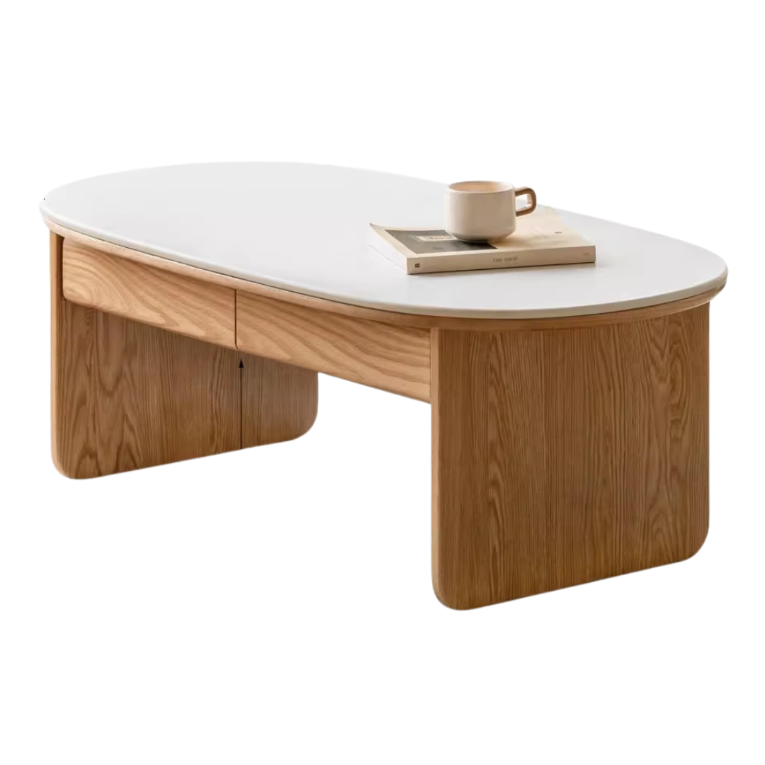 Oak, Beech Solid Wood Storage Coffee Table
