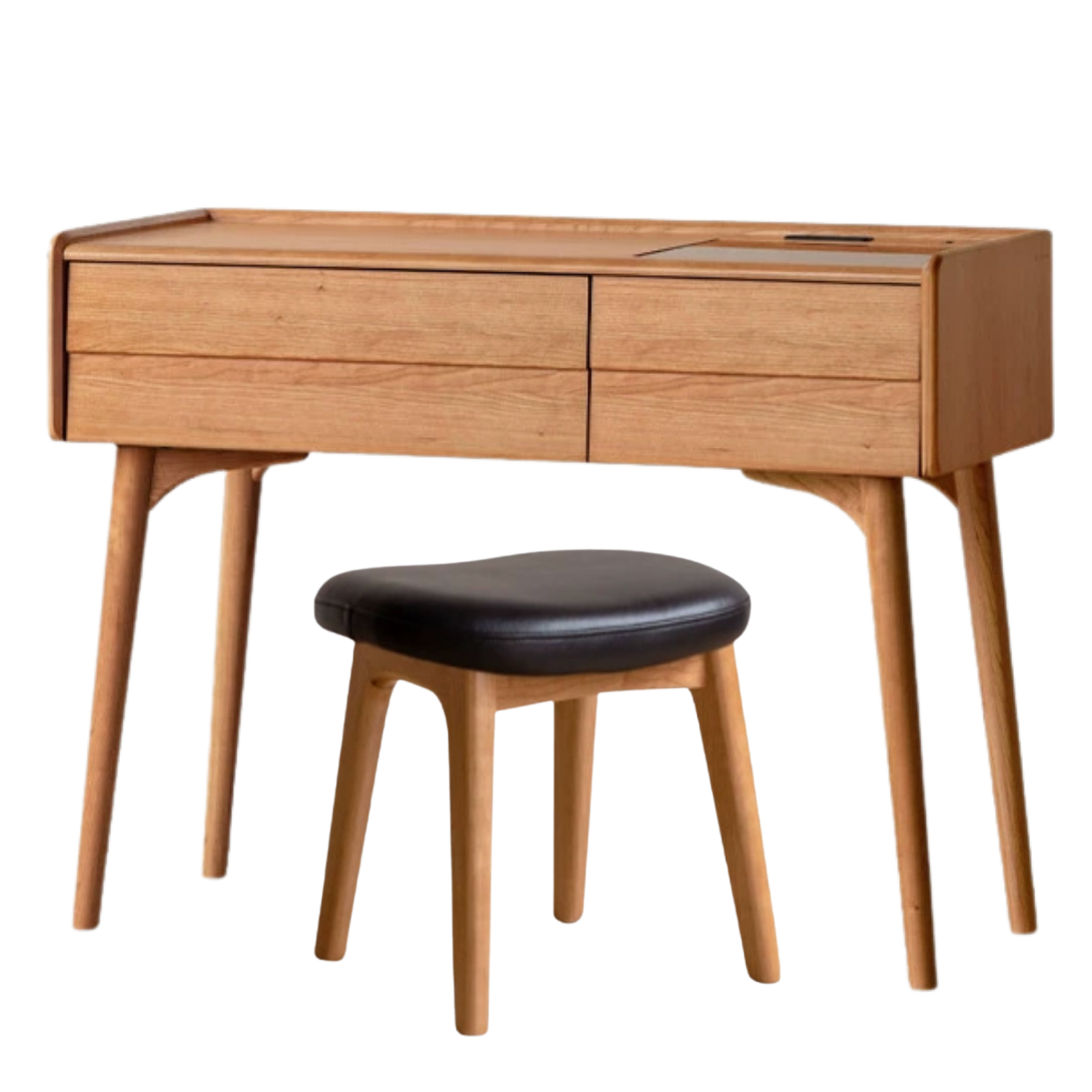 Cherry Solid Wood Retro Style Vanity Table.