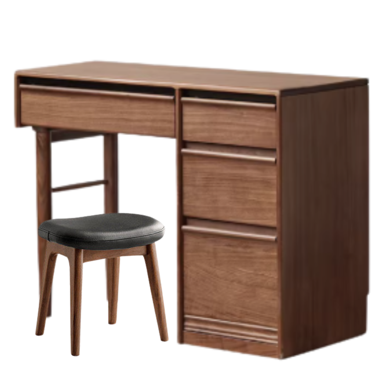 Black Walnut Solid Wood Light Luxury Vanity Table.