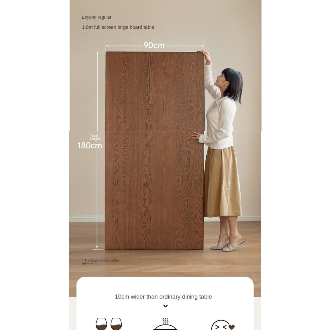 Black Walnut, South American Walnut, Oak Solid Wood Acrylic Suspension Dining Table