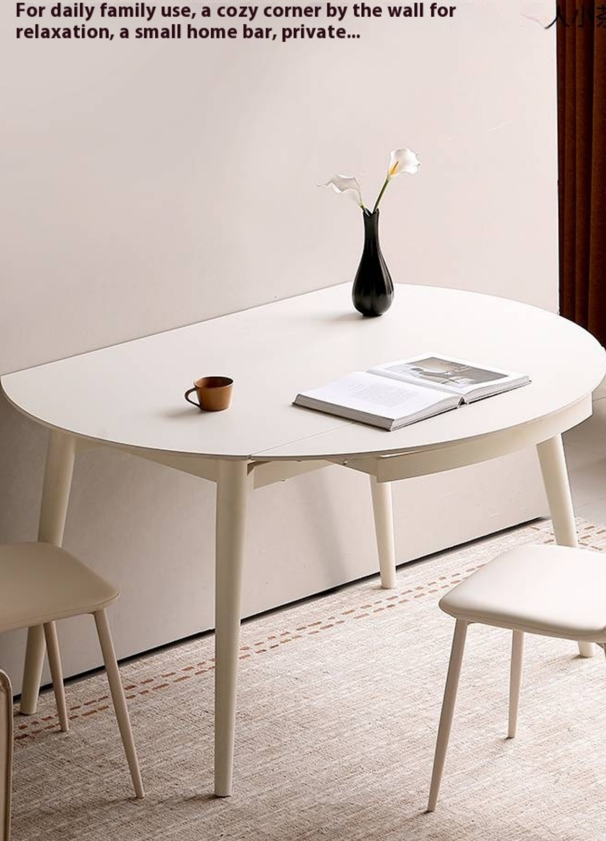 Slate Dining Table Ivory White