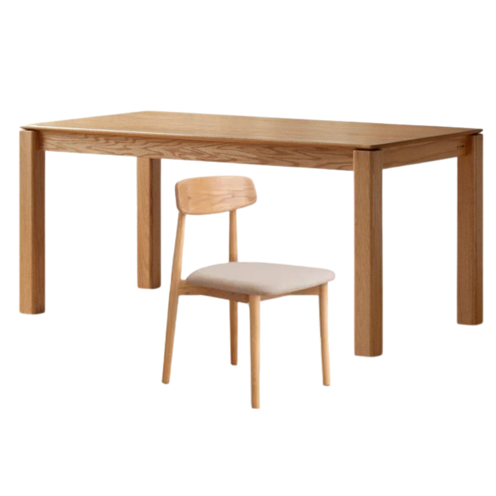 Oak Solid Wood Modern Minimalist Long Dining Table