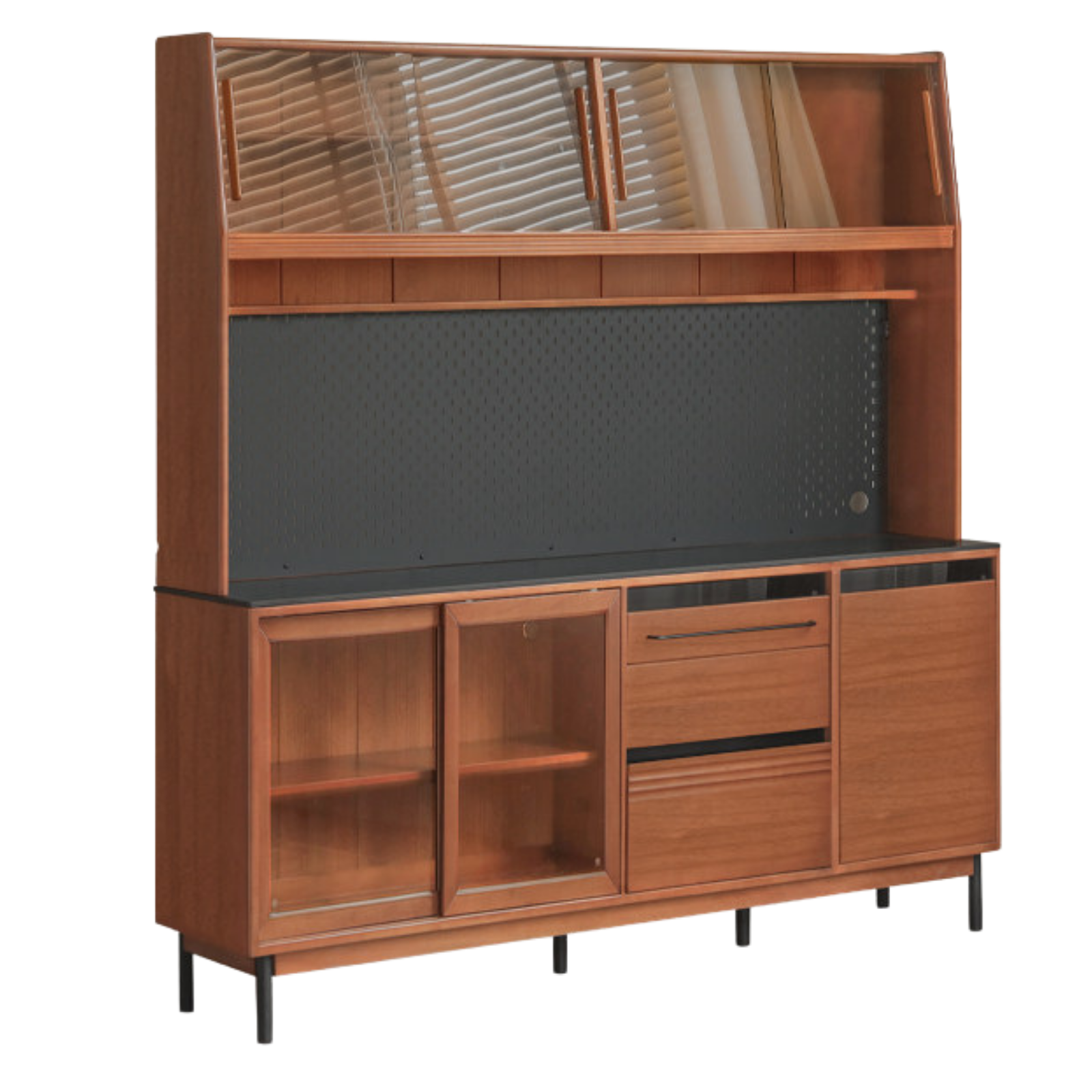 Poplar, Birch Solid Wood Antique Style Dining Cabinet