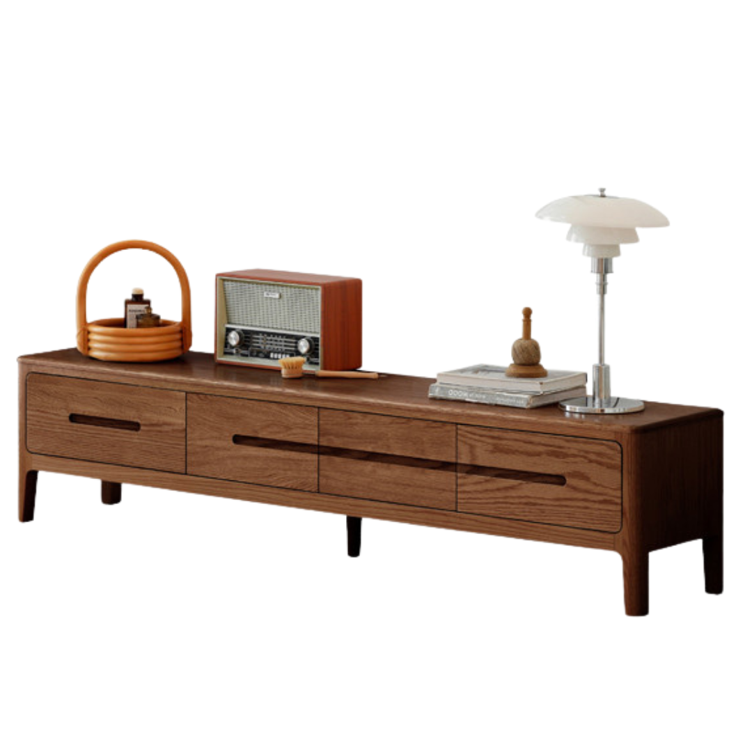 Oak Solid Wood Nordic TV Cabinet.