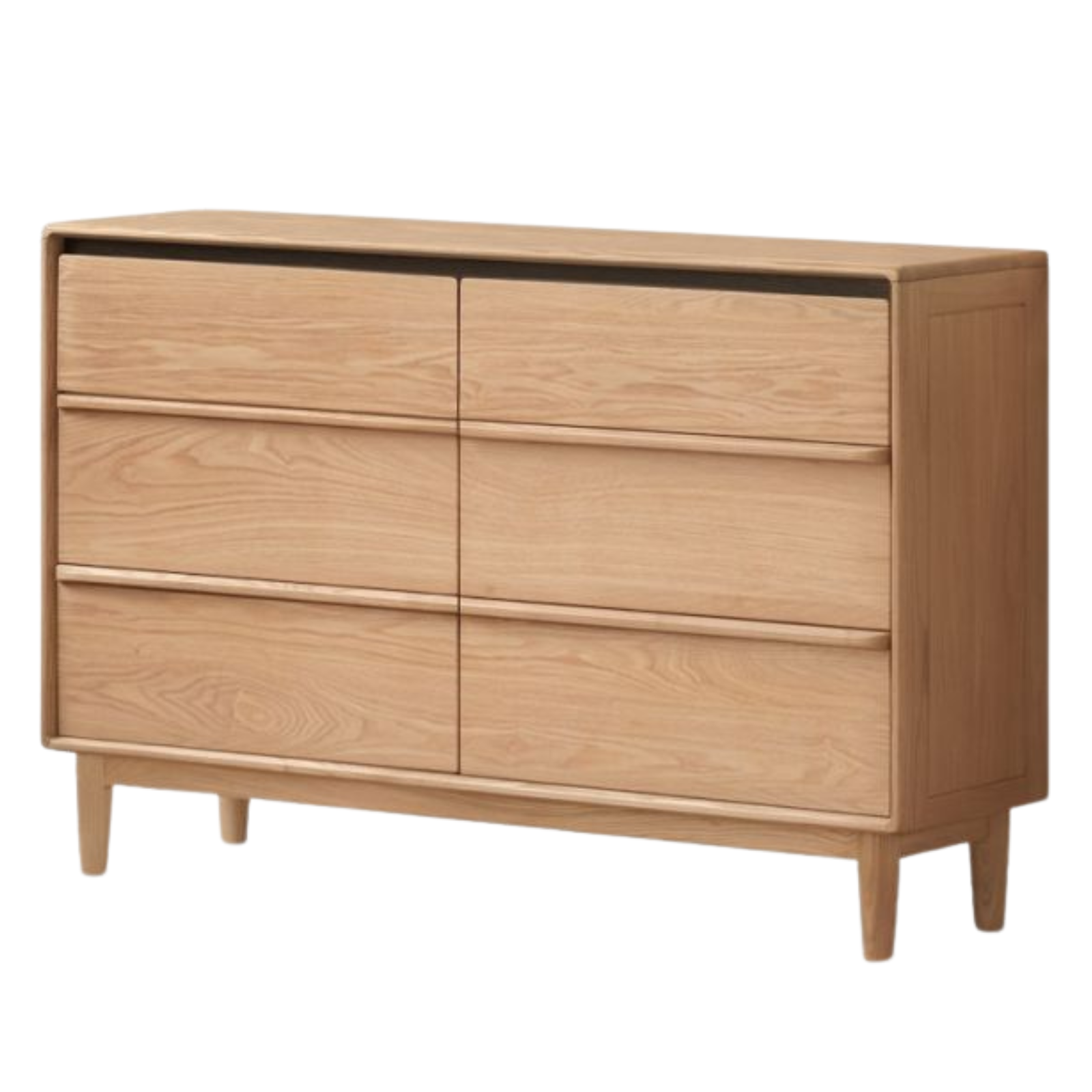Oak, Ash Solid Wood Modern Storage Drawer Cabinet