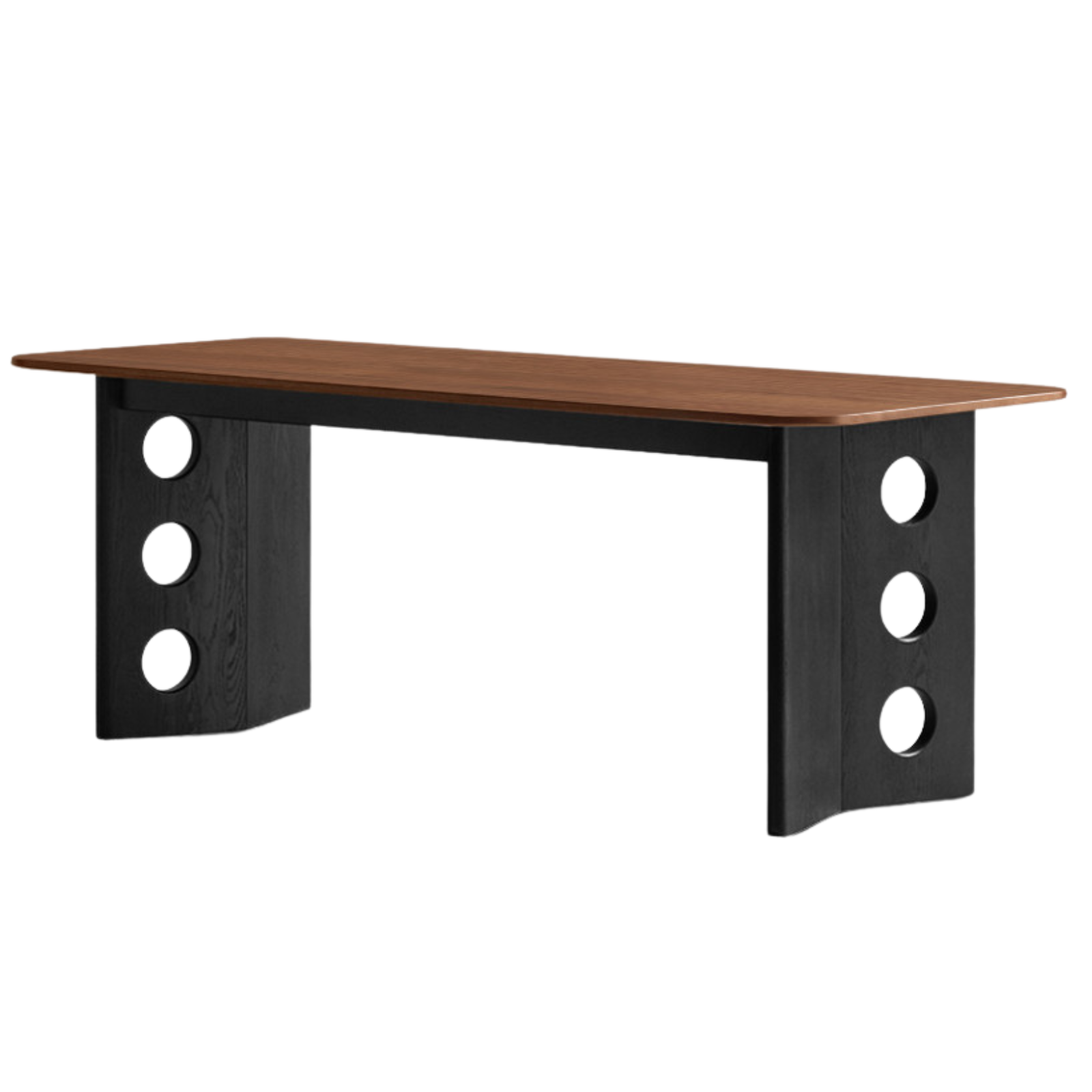 Black Walnut, Ash Solid Wood Retrо Dining Table