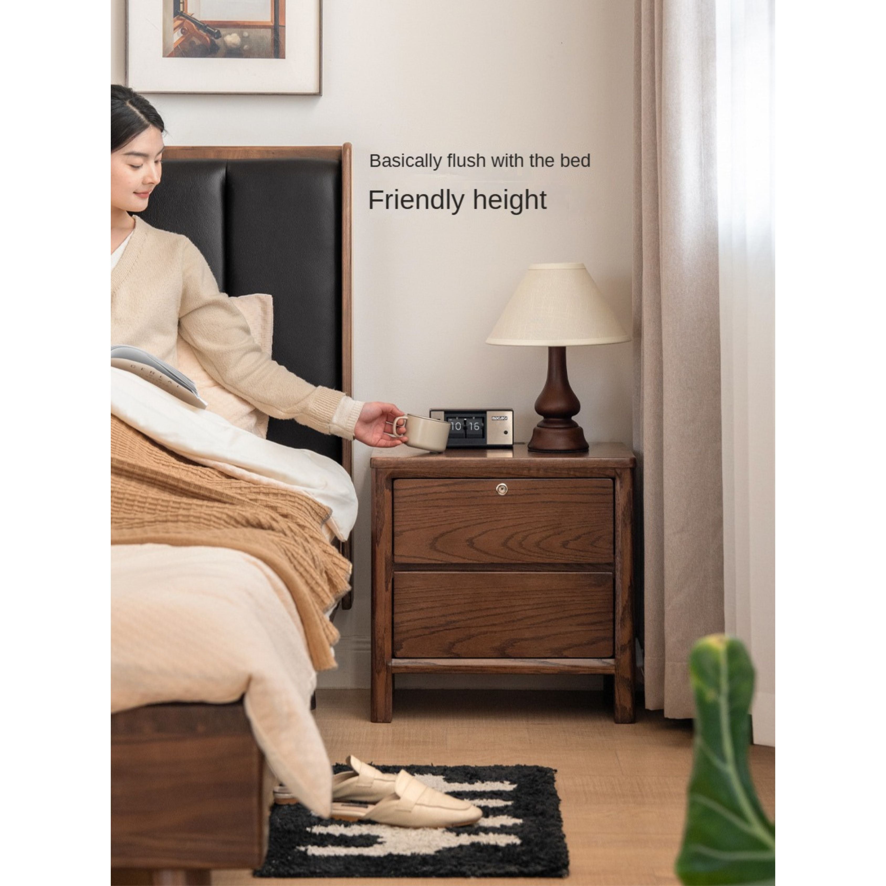 Oak Solid Wood Nordic Nightstand