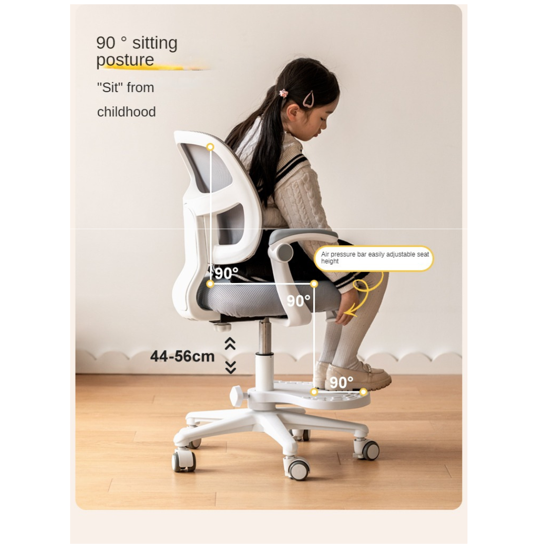 Children's Lifted and Adjusted Chair.