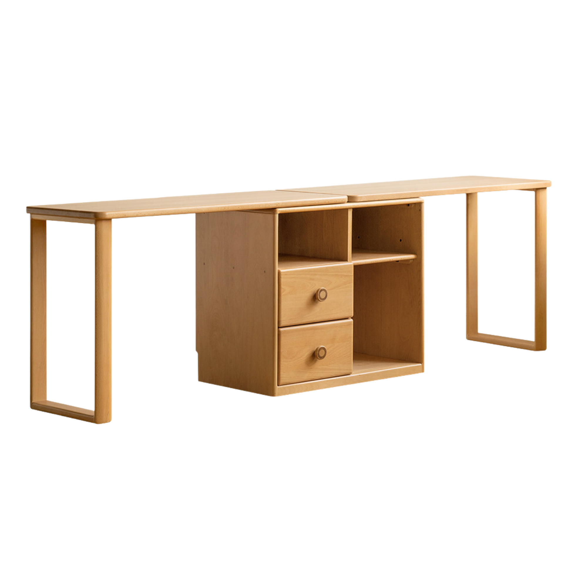 Beech Solid Wood Telescopic Student Writing Desk