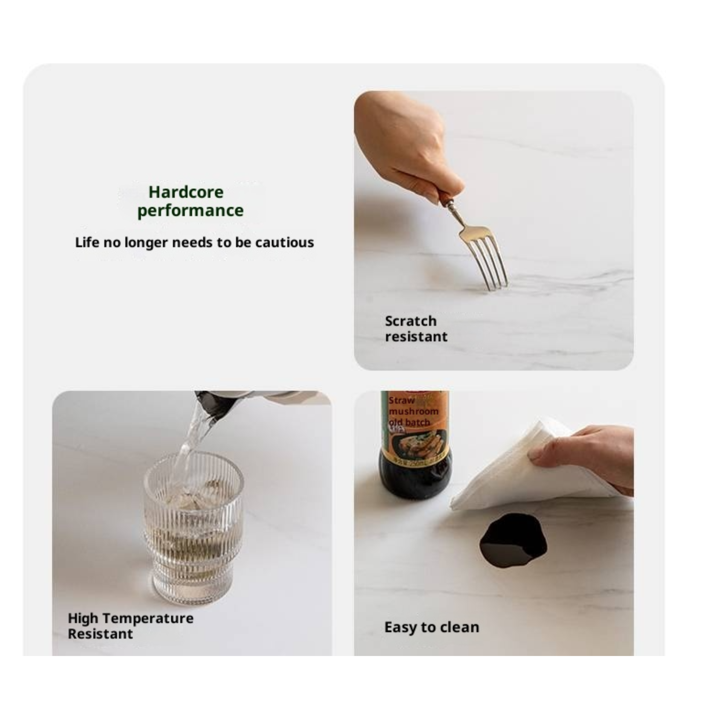 Ash Solid Wood White Wax Rock Plate Sideboard