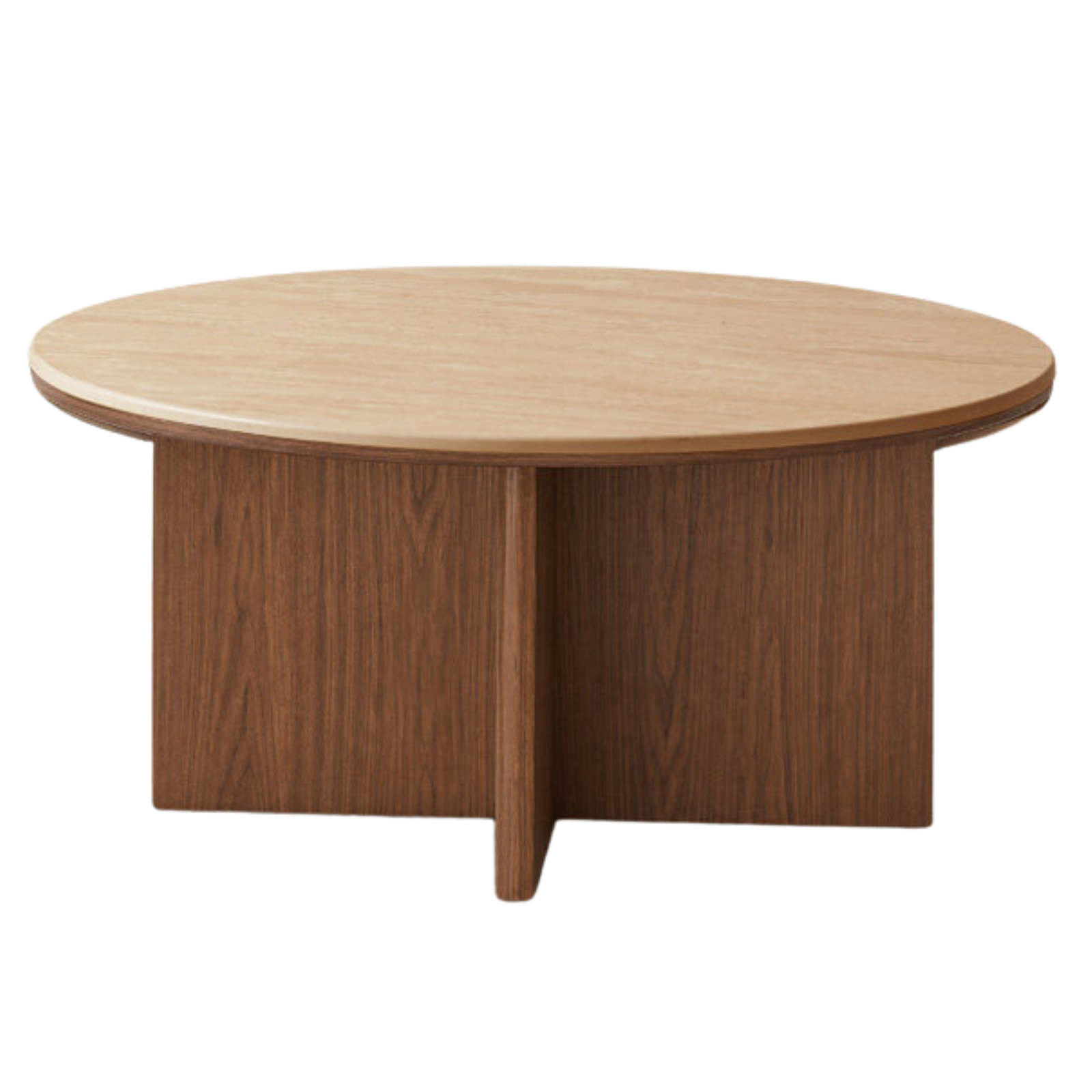Oak, Black Walnut, Ash Solid Wood Italian Light Luxury Style Slab Round Table