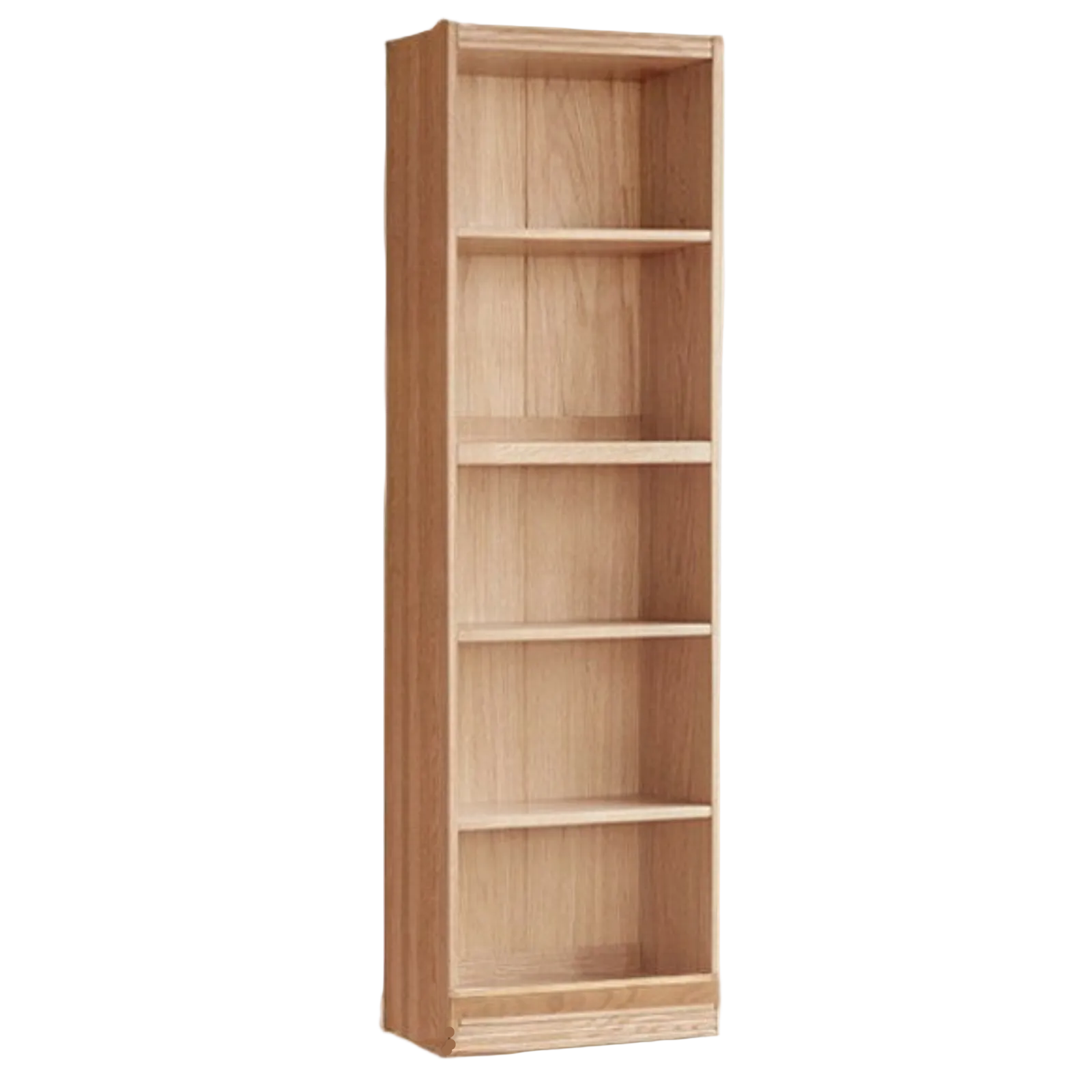 Ash Solid Wood Wall-Mounted Bookcase with Integrated Study Shelf