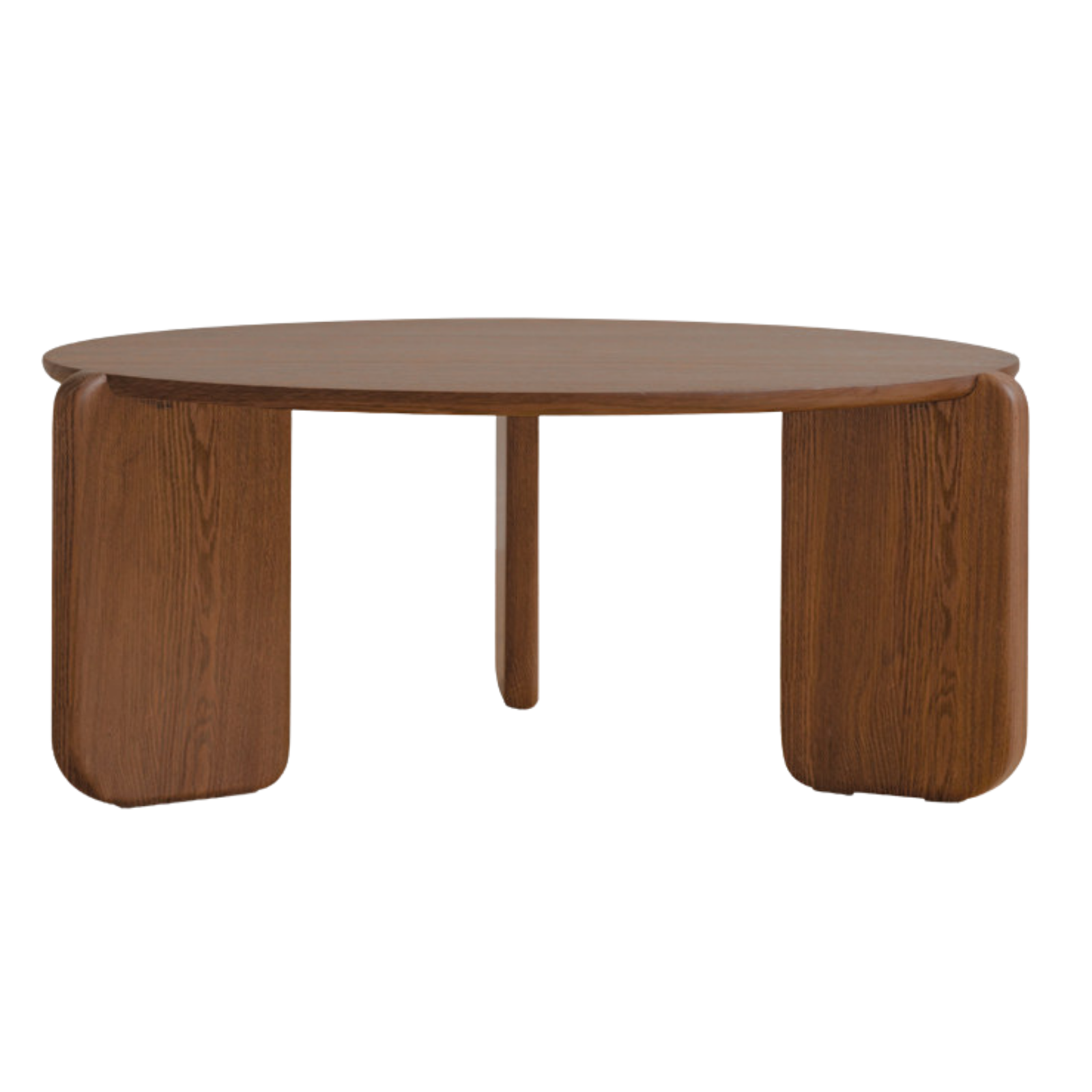 Black Walnut, Sandalwood, Oak Solid Wood, Solid Longan Hardwood Slate Round Coffee Table