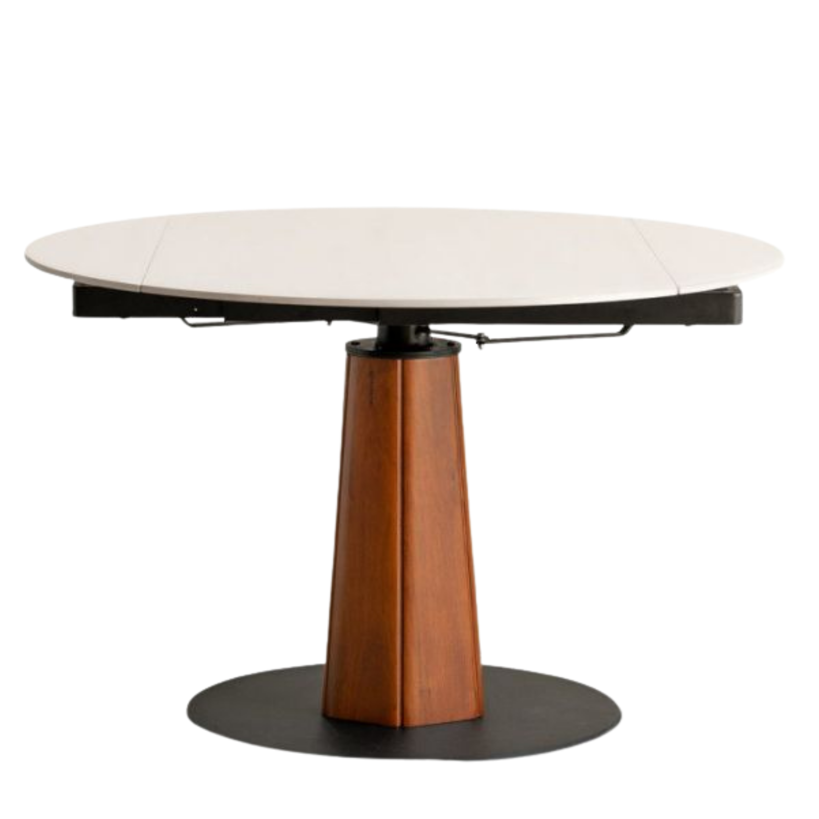 Tulipwood Solid Wood Rock Plate Round Table with Folding Feature