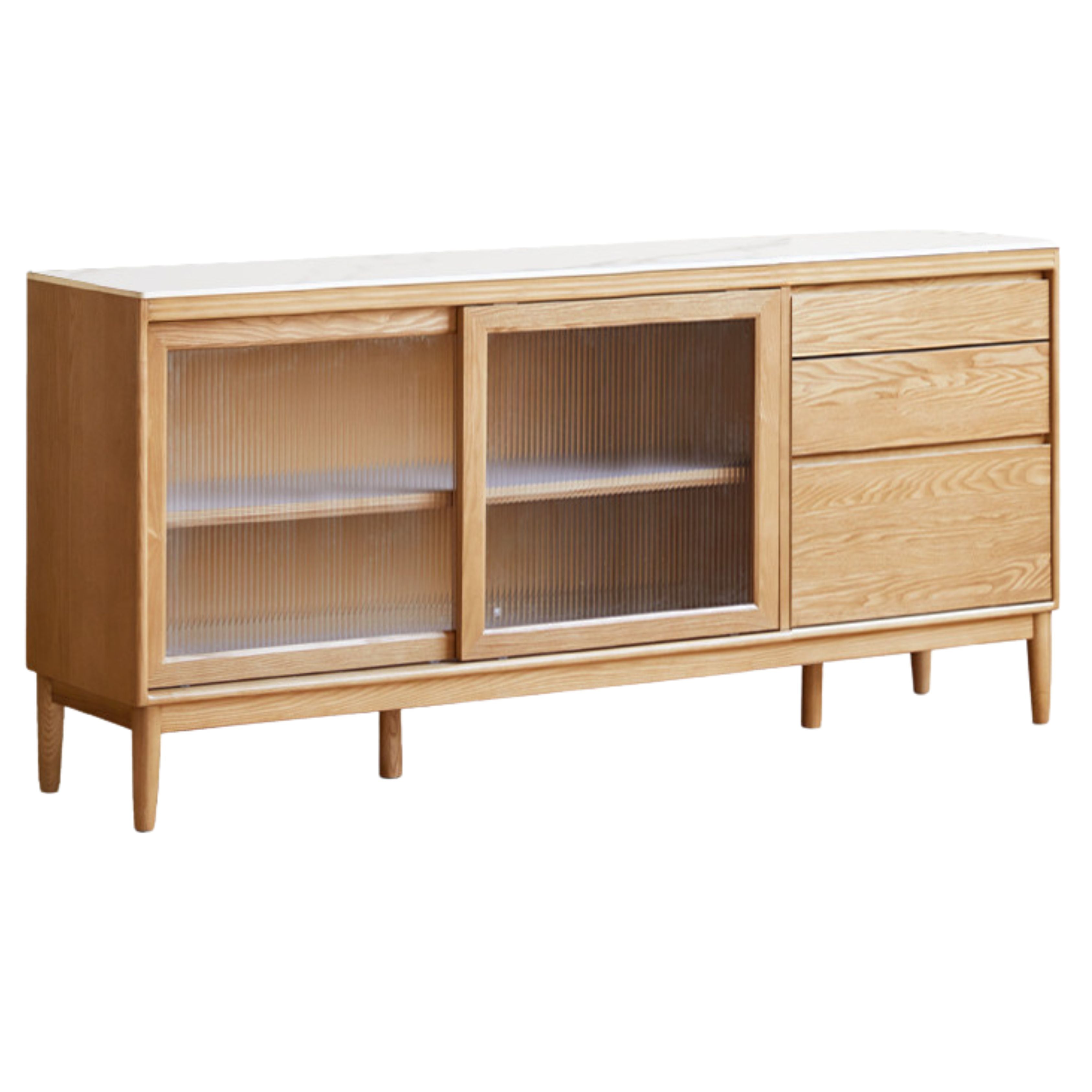 Oak, Ash, White Ash Solid Wood Large Capacity Storage Sideboard
