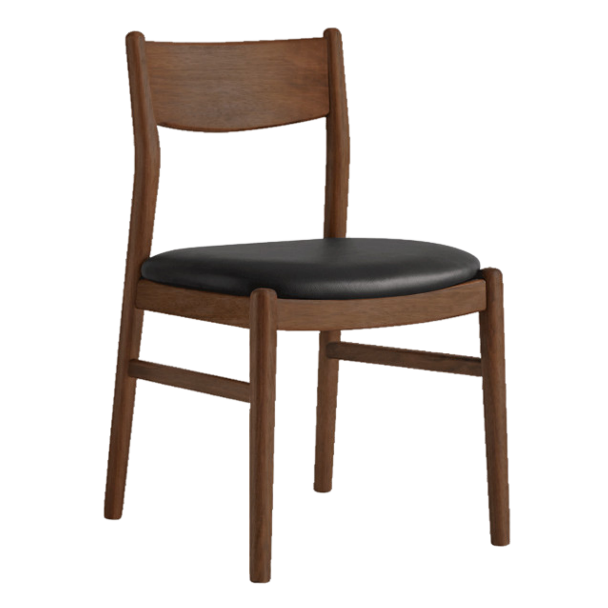 4 pcs Black Walnut, Ash, Oak, Beech, Sandalwood Solid Wood Dining Chair Retro