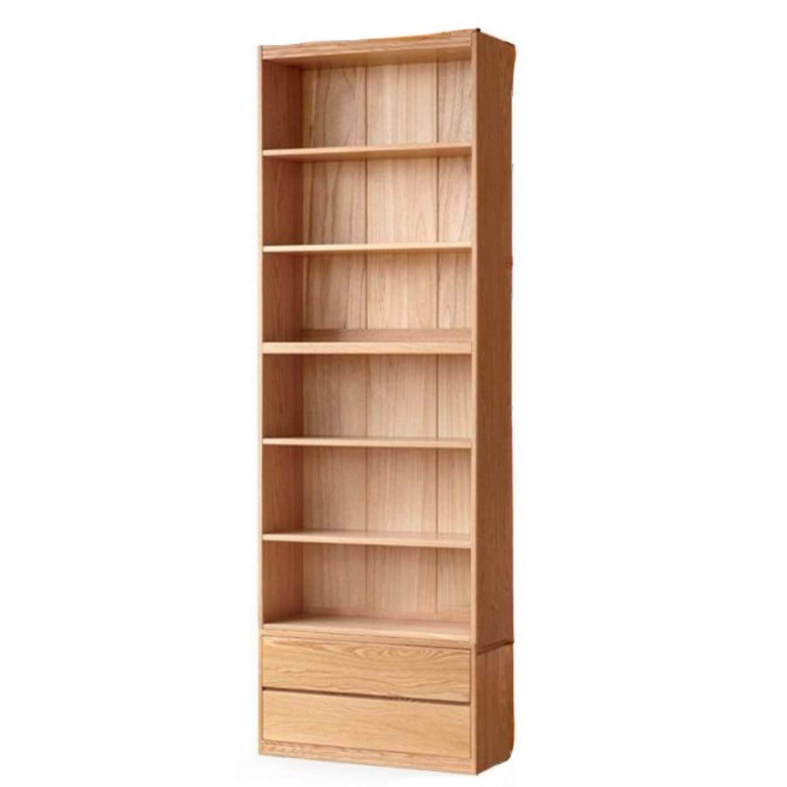 Oak, Ash Solid Wood Wall-Mounted Bookcase with Simple Storage Design