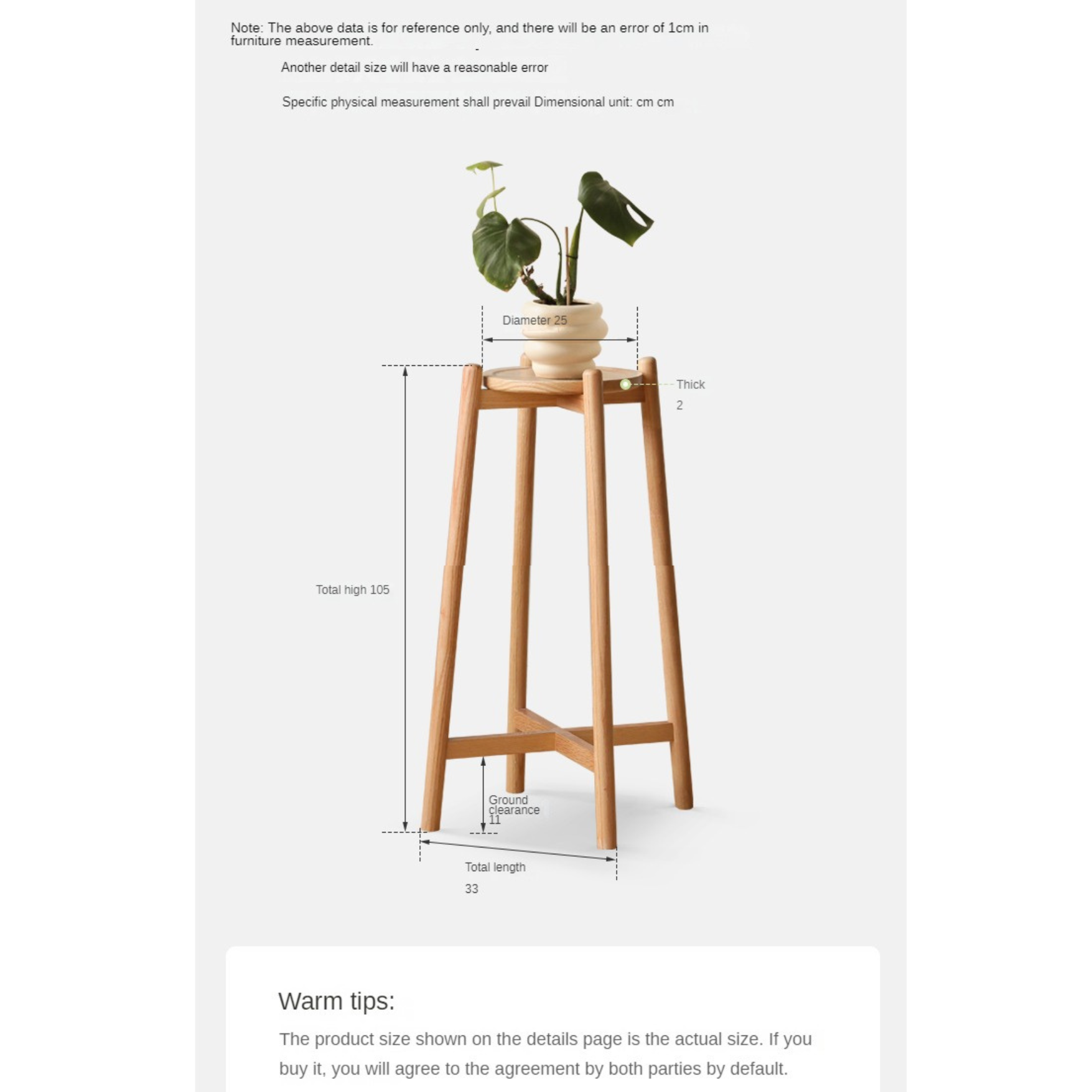Oak Solid Wood Flower Rack Storage Rack