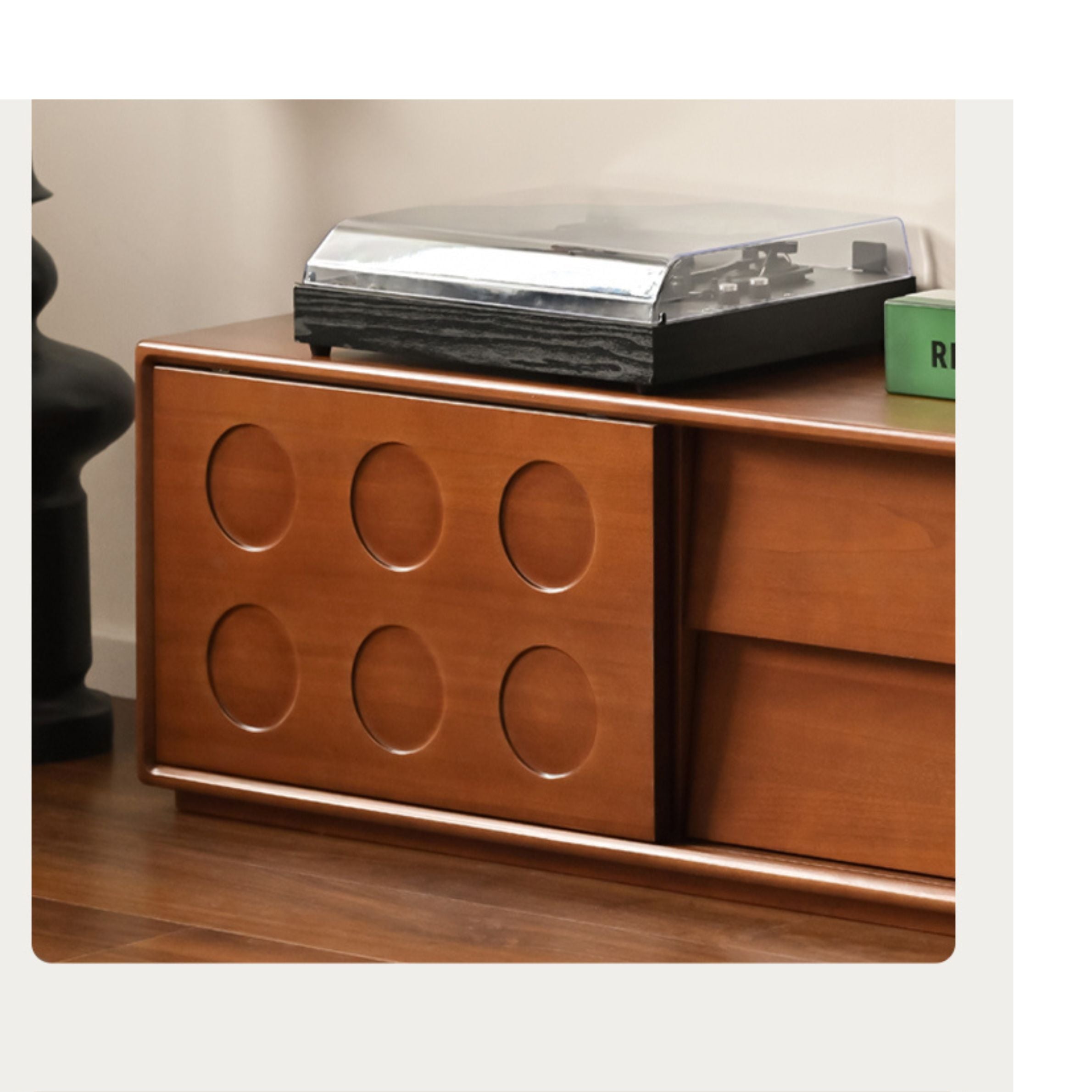 Poplar Solid Wood Medieval Style Retro TV Cabinet.