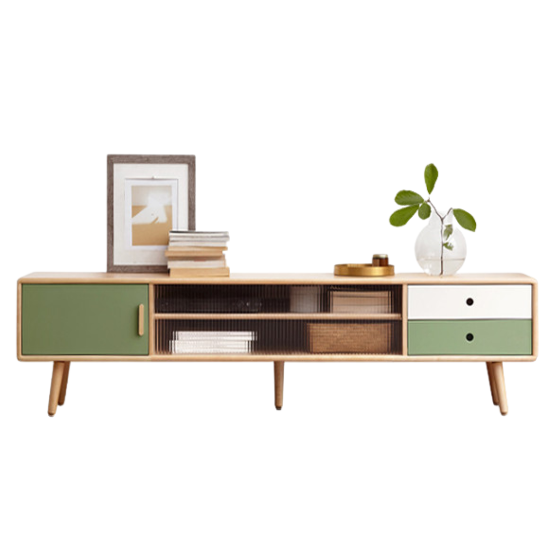 Beech Solid Wood TV Cabinet Forest-Style.
