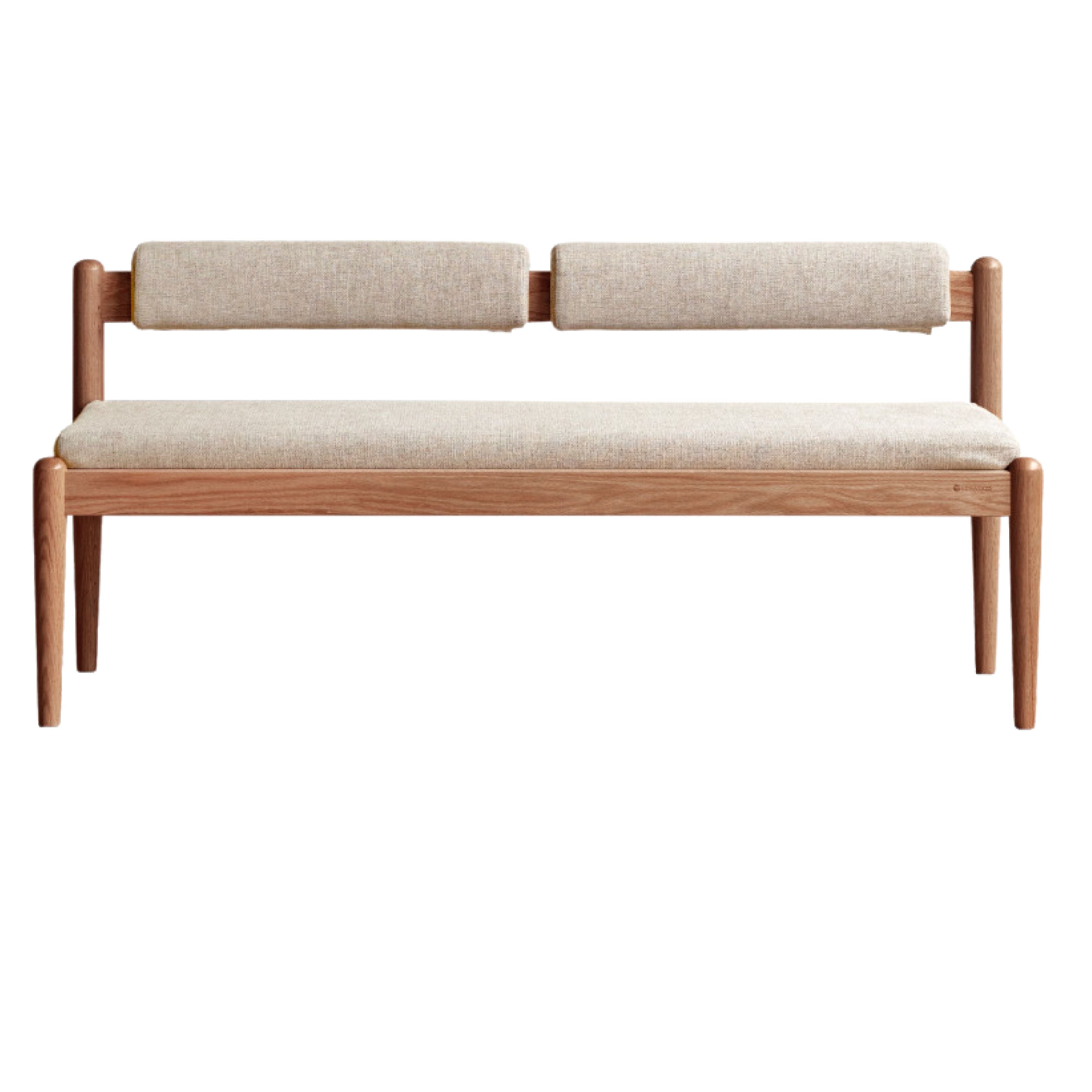 Black Walnut, Oak Solid Wood Long Bench