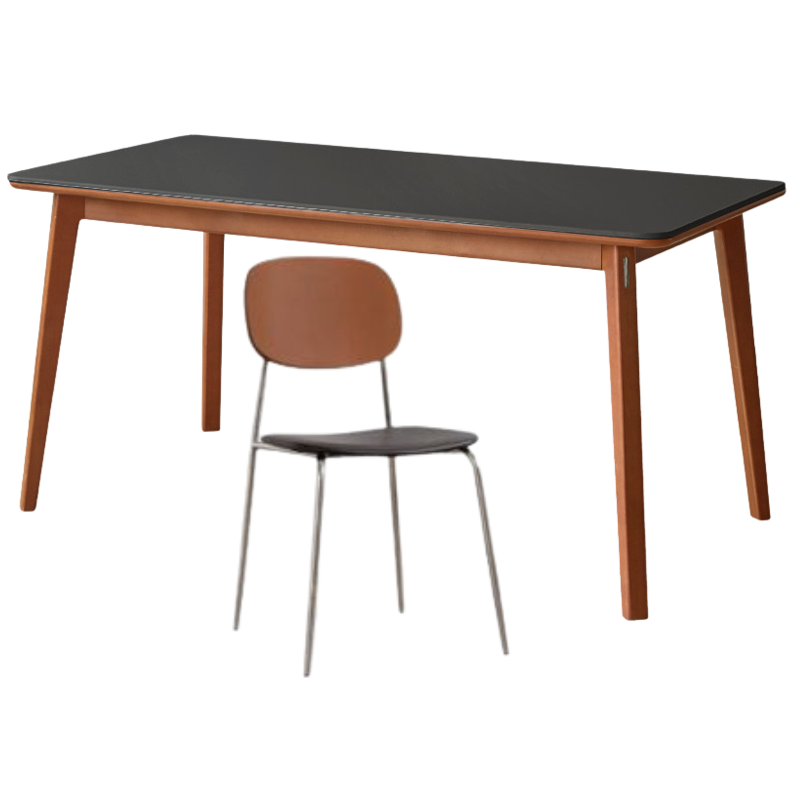 Tulipwood Solid Wood Rock Plate Dining Table